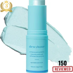 dewyhour Cooling Eye Balm Under Cream for Dark Circles Puffiness, Reduces Fine Lines & Wrinkle Under Treatment, Hydrating Balm for Eye Bags