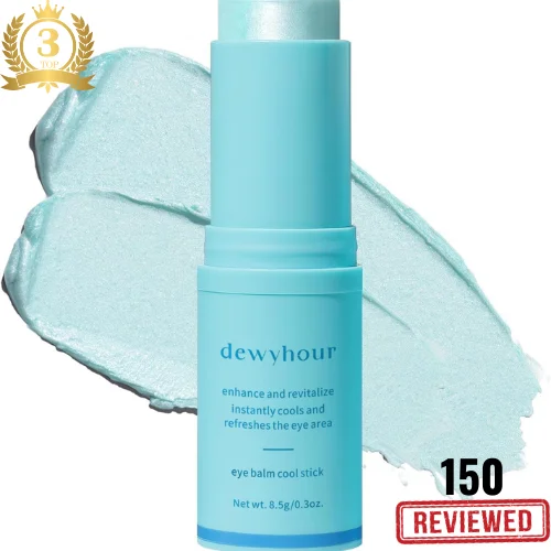 dewyhour Cooling Eye Balm Under Cream for Dark Circles Puffiness, Reduces Fine Lines & Wrinkle Under Treatment, Hydrating Balm for Eye Bags