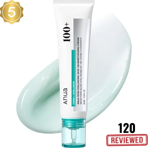 Anua PDRN Hyaluronic Acid 100 Moisturizing Cream, Lightweight Hydrating Moisturizer with Salmon PDRN, Hyaluronic acid, Collagen for Glass Skin, Korean Skin Care (60ml / 2.02 fl. oz)